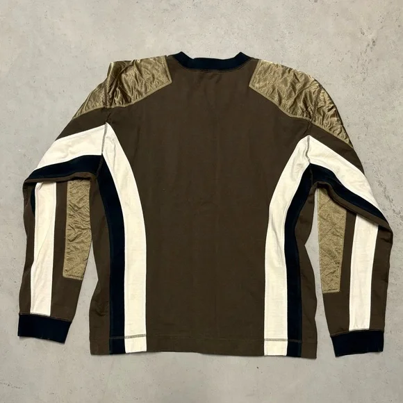 Vintage Issey Miyake Archive SS04 Olive and Gold Long Sleeve Shirt